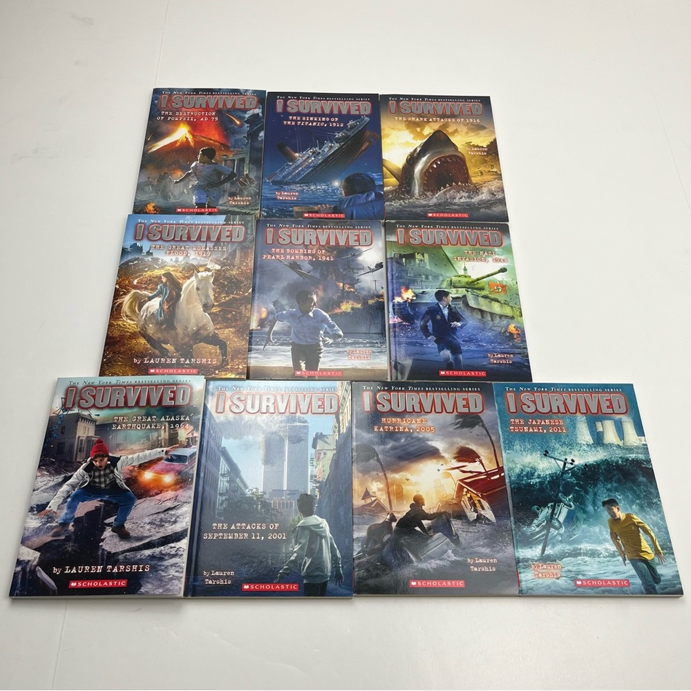 I SURVIVED‎ by Lauren Tarshis Bundle of Ten 10 Preowned Book Scholastic Children